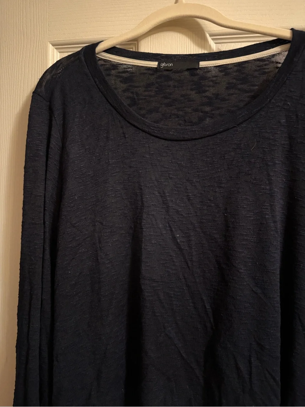 Gibson Navy Short-Sleeve Crewneck Tee with White Trim